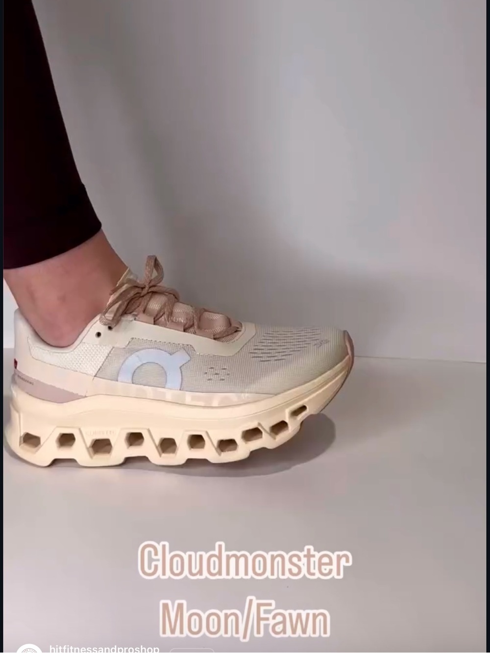 ON Running Brand Cloud Cloudmonster Beige Moon/Fawn Women's Running Shoes 10.5